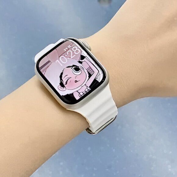 Apple Watch Band Silicone Waterproof Sport Ocean Strap for Apple Watch - White - Picture 1 of 8